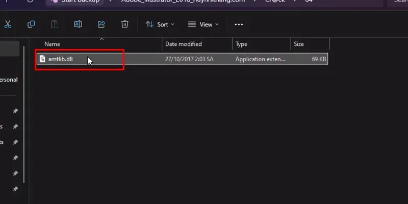 Coppy file amtlib.dll