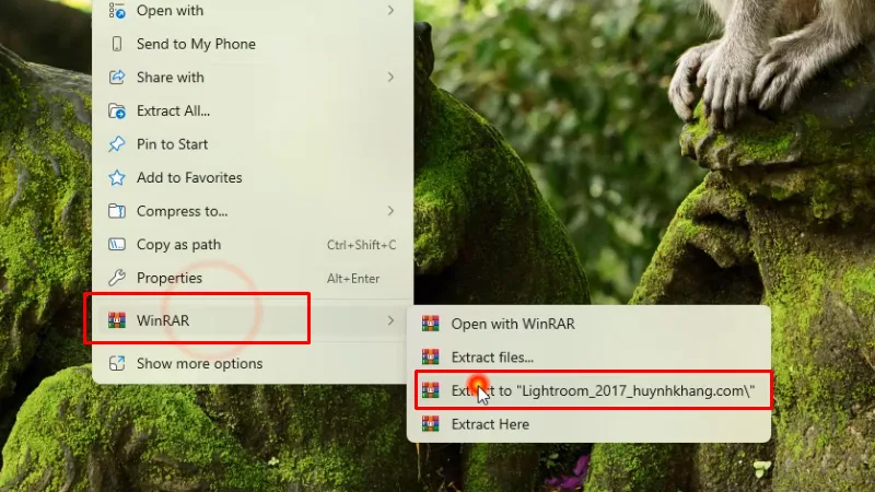 Giải nén phần mềm Lightroom2017